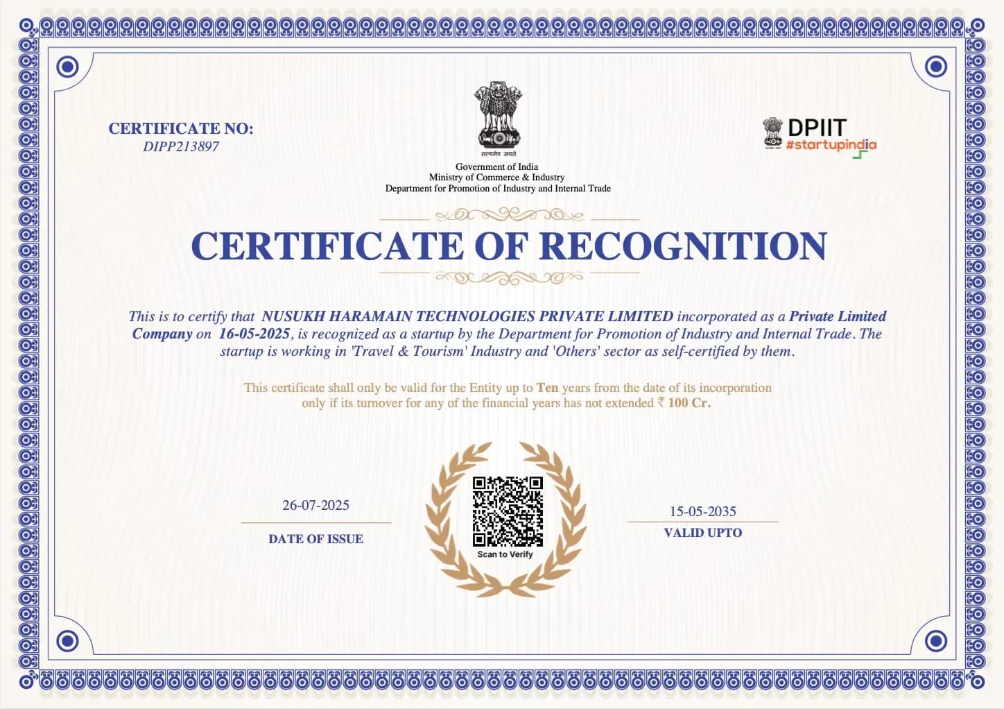 certificate